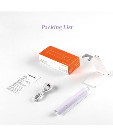 Denabuty Mini UV LED Nail Lamp - Portable Rechargeable Nail Dryer with 2 Timers for Fast Drying Violet - Gel Nails UV Light - Buy Online on GoSupps.com