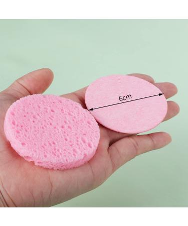 60 Pack Compressed Face Sponges - Washable Cellulose Facial Makeup Remover (Pink & Yellow) - International Shipping Available - Buy Online on GoSupps.com
