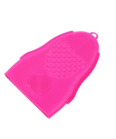 KALLORY Makeup Brush Cleaning Pad beauty tools beauty brush cleaning pad facial cleansing brush facial exfoliator brush makeup brush cleaner tray eyeshadow brush cleaner mat Brush Scrubber Rosy