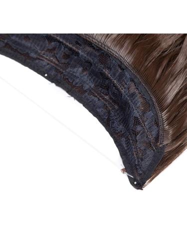 Silk-Co Adjustable Synthetic Hair Extensions with Rubber Band - Invisible Cord Corrugated 40cm Medium Brown for Women - Buy Online on GoSupps.com