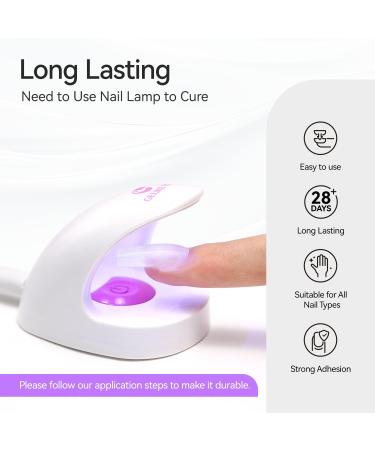 Gel Nail Glue 6 in 1 - Gelike ec UV Nails Glue Base Coat Strong Adhesive for Nail Tips False Nails Acrylic Tips Press on Nails Gel Nail Polish 16ML 1.1-Clear 16ml - Buy Online on GoSupps.com