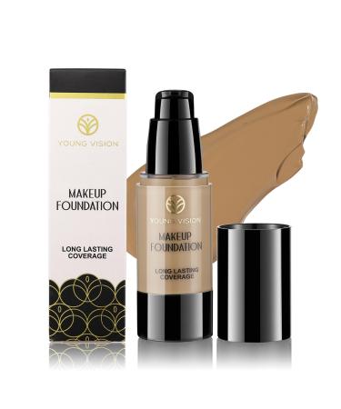LXZJJM Professional Makeup Foundation with Long-Lasting Coverage Matte Finish Waterproof Formula and High Concealing Power - Ideal for Natural Flawless Makeup Look (04# 30ml/1.02Fl Oz) 30 ml (Pack of 1) 04#
