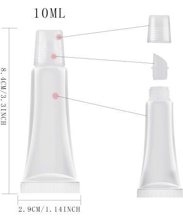 30Pcs-10ml Mini Clear Refillable Empty Tubes Lip Gloss Balm Container Soft Tubes Makeup Box Shampoo Samples Empty Tubes with Screw Cover - Buy Online on GoSupps.com