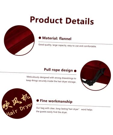 Beavorty 3 pcs Hair Dryer Storage Bag Toiletry Organizer Hair Dryer Travel Bag Jewelry Holder Set Portable Toiletry Bag Claretx3pcs 30x26cmx3pcs - Buy Online on GoSupps.com