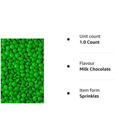 Simply Topps Green Coloured Milk Chocolate Beans - 100g | Cake Cupcake & Cookie Sprinkles - Buy Online on GoSupps.com