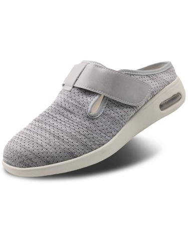 MEJORMEN Men's Diabetic Shoes Extended Width Adjustable Closure Slippers Breathable Lightweight Casual Sandals Support for Swollen Feet Diabetic & Edema