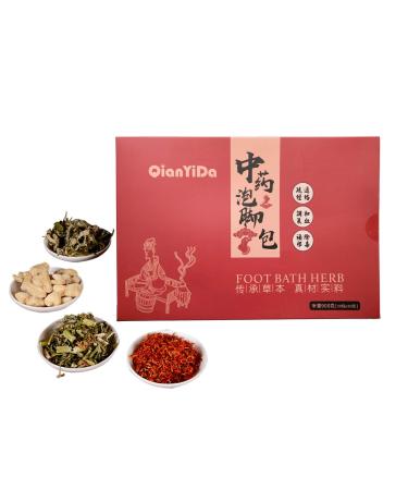 QianYiDa Foot Bath Herb, Foot Soak Herbal Chinese Medicine for Foot Reflexology Herbs 31oz       900g 30bags weight 900g