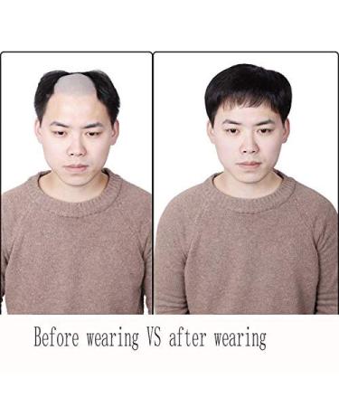 Buy BGHJUE Men's Short Wigs - Heat Resistant Synthetic Hair Pieces for Daily Wear | Black 5x5 Inch Male Wigs - Buy Online on GoSupps.com