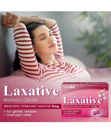HealthA2Z Woman s Gentle Laxative | Bisacodyl 5mg Stimulant Laxative | Gentle Reliable Constipation Relief | Overnight Support | 24 Packs of 25 Tablets (600 Tablets Total) | Value Pack - Buy Online on GoSupps.com