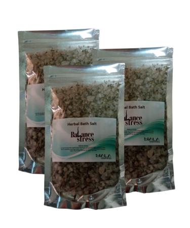 Herbal Bath Salt with Minerals Balance Stress with Iodized Sea Salt Stress Reduction 3x250 gr SIALA Cosmetics