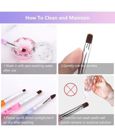 9Pcs Nail Art Brushes Dappen Dish Set - Acrylic Nail Liquid Powder Kit - Buy Online on GoSupps.com