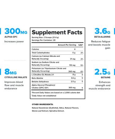 Decaffeinated Blue Razz Legion Pulse - Best Caffeine-Free Pre-Workout Supplement | Nitric Oxide Booster for Men and Women | Non-Stimulant with Beta Alanine, Citrulline, Alpha GPC | Blue Raspberry Flavor - 1.04 lb - Buy Online on GoSupps.com