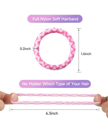 48 Pcs Seamless Nylon Elastic Hair Ties for Girls - Cute Fabric Ponytail Holders in 48 Colors with Prints - No Damage Hair Accessories for Women - Buy Online on GoSupps.com