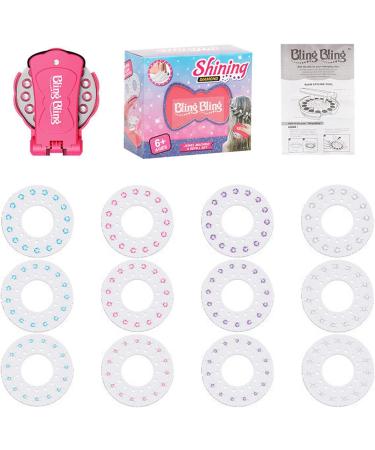 Decoration Deluxe Set, Glam Collection, Hair Bedazzler Kit with Rhinestones, Comes with Glam Styling Tool & 180 Gems - Load, Click, Bling! Hair, Fashion, Anything! Best Gifts for Girl Pink