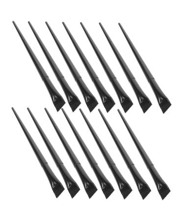 CANIGHT 12pcs Eyeliner Brush Eye Shadow Brush Women Eyeliner Brush Winged Makeup Brush Eyeliner Makeup Tool 15.5x1.2x0.6cm Black