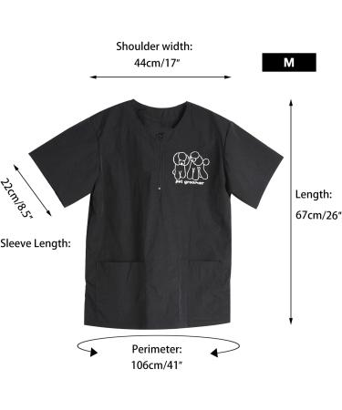 No Lifting Short-Sleeved Waterproof Pet Grooming Uniform for Men - Antistatic 2 Pockets Size M - Ideal for Dog Groomers & Cosmetologists (Pack of 1) - Buy Online on GoSupps.com