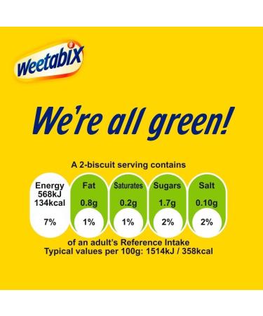 Wholegrain Wheat Biscuits Bundle which Contains Weetabix Cereal 24 Per Pack - Pack of 2 with Grocery List Card - Buy Online on GoSupps.com