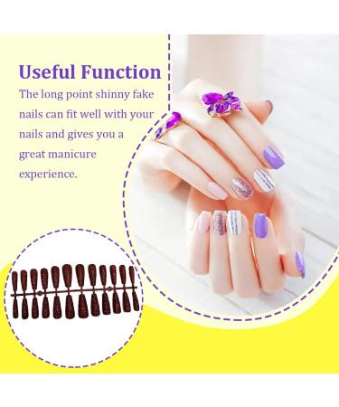Dajidafu Girls Glitter False Nails Super Shinny Detachable Tips Accessories Press-on Frosted Wearable Full Cover Patches Shop - Buy Online on GoSupps.com