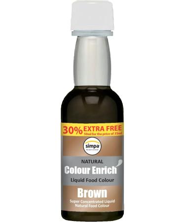 7 x Simpa Enrich Natural Colour Liquid Food Colouring Super Concentrated Formula. Set of 7: Red Blue Orange Green Yellow Brown & Purple. - Buy Online on GoSupps.com