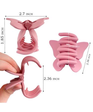 6 PCS Butterfly Hair Clips for Women - Matte Hair Clips for Thick, Curly Hair - Strong Hold Hair Jaw Clips in Black, Pink, Green, Blue, Grey, Khaki - Buy Online on GoSupps.com