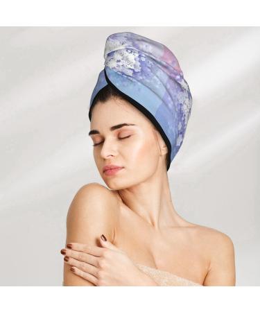 Quick-Dry Hair Towel Wrap with Button - Christmas Round Design | Hair Drying Towel Turban for Effortless Hair Drying - Buy Online on GoSupps.com