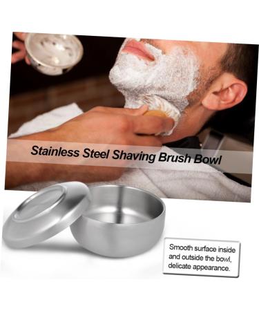Angoily 3-Pack Razor Shell for Men - Premium Shaving Foam Cup & Soap Box | Steel Lid Silver Design - 11x11x6.5cm - Buy Online on GoSupps.com