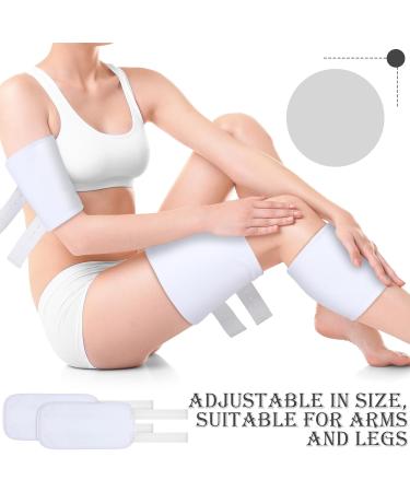 Timgle 4 Pieces Organic Castor Oil Pack Wrap Kit Reusable Compress Pad for Knee Neck Calf | Adjustable Elastic Strap | International Shipping - Buy Online on GoSupps.com