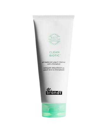 Dr. Brandt Clean Biotic pH-Balanced Yogurt Cleanser with Chlorophyll. Dissolves Impurities and Excess Oil while Strengthening Skin Barrier. Uses Chlorophyll to help Detoxify Skin (3.5 fl oz)