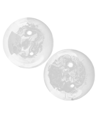 Plafope 2 piece Healthy massage globe Hand exercise Massage balls Hand massage ball Small hand glass manual balls Hand massager Hand massage balls glass rolling handball