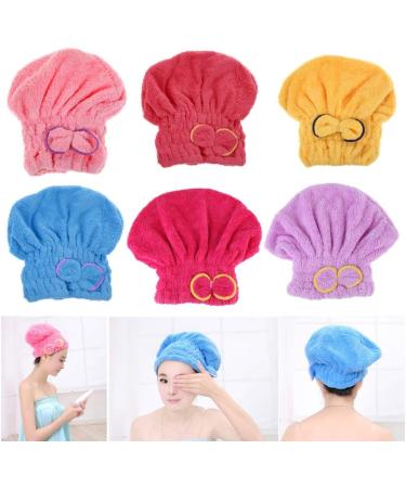 GBYJ Microfiber Hair Turban - Fast Dry & Stylish Caps for Women - 6 Random Colors - Buy Online on GoSupps.com