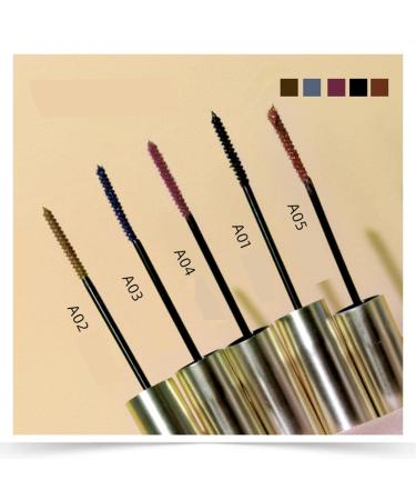 Color Mascara Bright and Long Waterproof Raincoat Fine Brush Hhead A02 Caramel Brown