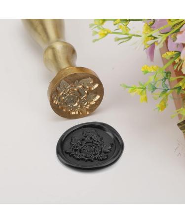 Manarty Full Size Black Hot Melt Glue Sticks - 30pcs 0.43x4 Vintage Embossed Wax Seal Sticks for Decoration, Parties, and Gifts - Buy Online on GoSupps.com