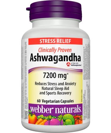 Webber Naturals Omega-3 Fish Oil 1 000 mg 210 Softgels Supports Cardiovascular Health and Brain & Ashwagandha 7200 mg 60 Capsules Organic and Clinically Proven KSM-66 Ashwagangha - Buy Online on GoSupps.com
