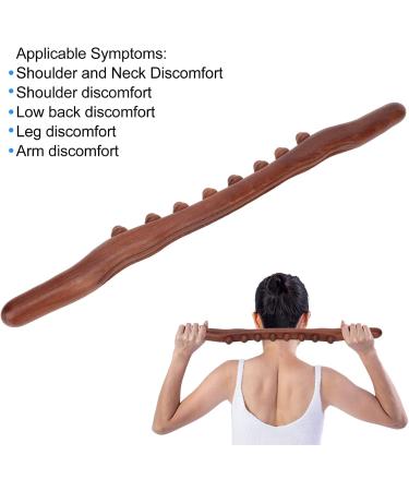 Premium Wooden Gua Sha Massage Tools - 8 Pearl Roller & Curved Stick for Fatigue Relief & Contouring - Buy Online on GoSupps.com
