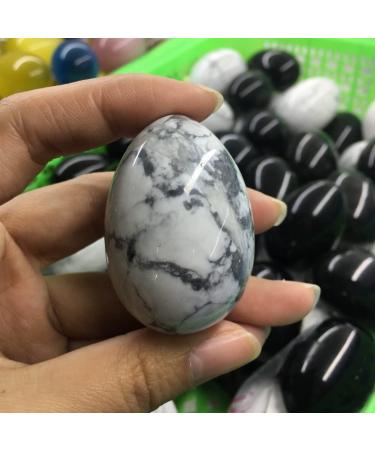 Specimen 90g Natural White Turquoise Crystal Egg Rock heal Gem Reiki Crystal Stone