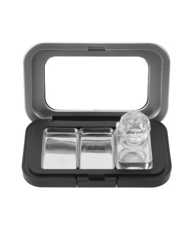 VILLCASE Palette de Maquillage Vide 3 Compartiments Presse Int gr e Bo tier Compact Noir Mat en Plastique Recharge Magn tique pour Fards Paupi res et Blush Organisateur Portable