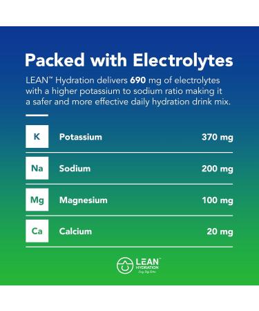 LEAN Hydration Daily Electrolyte Packets Drink Mix | Zero Calories Zero Sugar Plus Vitamins Minerals & More | 16 ct (Orange Yuzu) - Buy Online on GoSupps.com