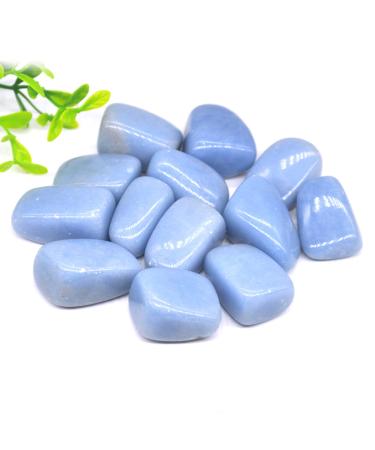 Crystal Hole Natural Blue Angelite Quartz Crystals and Stones Tumbled Bulk Specime Stones Home Aquarium Decoration Crystal Hole