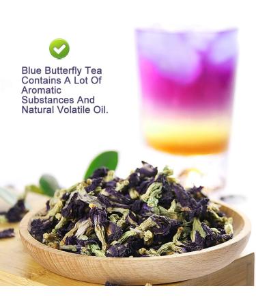 PlantGift Butterfly Pea Flower Tea 40G/1.41Oz Premium Dried Flowers for Drinks and Food Coloring Purple Violet Clitoria Ternatea Vegan Herbal Tea - Buy Online on GoSupps.com