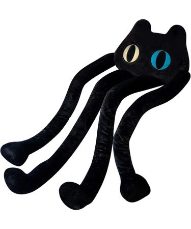 vitegaw Long Cat Plush Pillow 39" Cute Black Cat Stuffed Animals Kawaii Soft Plushies Big Plush Toys Gift for Girlfriend Kids Large 39inch Black