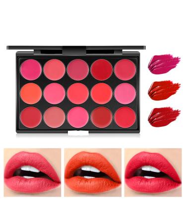Shogpon 15 Color Cream Lip Gloss Palette & Matte Lipstick Set - Professional Makeup Cosmetics for Everyday Use - Buy Online on GoSupps.com