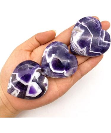 Natural Crystal Rough 1 Pack Natural Fantasy Amethyst Heart Stone Crystal Hand Carved Palm Heart Gemstones Suitable for Home PEIQIYIN - Buy Online on GoSupps.com