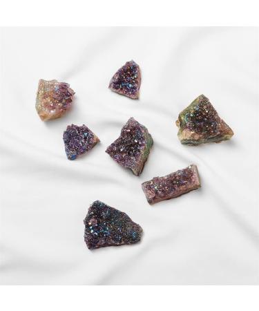 Reiki Crystal Natural Raw Stone Electroplating Amethyst Quartz Cluster Crystal Specimen Reiki Crafts Home Office Decoration Can be Used for Crystal Cluster (Size : 10-20g) - Buy Online on GoSupps.com