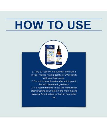  Diuyzoc Mouthwash Gum Care | 50 ml Brightening Oral Drops | Mouthwash for Gingival Health Fresh and Daily Hygiene - Buy Online on GoSupps.com