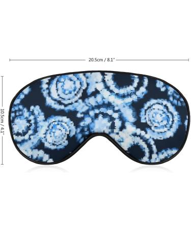Blue Tie Dye Sleep Mask for Women | Adjustable Eye Shades Cover with Elastic Strap - Comfortable Sleep Aid - Buy Online on GoSupps.com