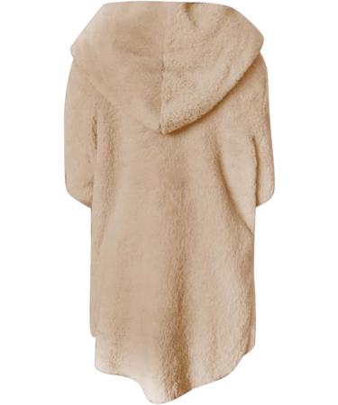 Shop Hanxiulin Plush Fleece Jacket for Women - Cuddly Winter Coat Down Jacket XXL Beige - International Shipping Available - Buy Online on GoSupps.com