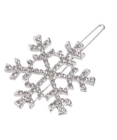 Minkissy Snowflake Hair Clips - 6 Christmas Crystal Hairpins for Winter Styling (White) | International Shipping Available - Buy Online on GoSupps.com