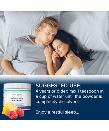 Magnesium Sleep Night Time Powder - Magnesium Citrate Magnesium Glycinate with Melatonin L-Theanine and GABA Sleep Aid Natural Sleep Supplement Vegan Gluten-Free Raspberry Lemon Flavor - Buy Online on GoSupps.com