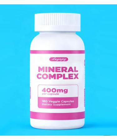 DAYAPY Mineral Nutritional Supplements 400mg Highly Absorbable Gentle on Stomach Supports Muscle Relaxation & Daily Wellness 180 Capsules