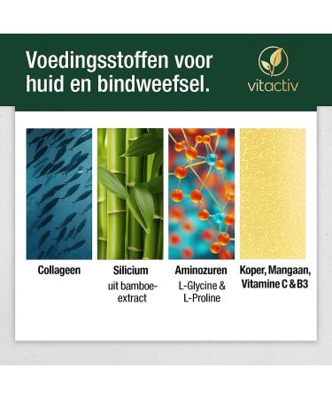 Vitactiv Natural Nutrition VITACTIV Cellulite Complex connective tissue capsules high dose with collagen amino acids natural bamboo silicon and vitamins 90 capsules - Buy Online on GoSupps.com